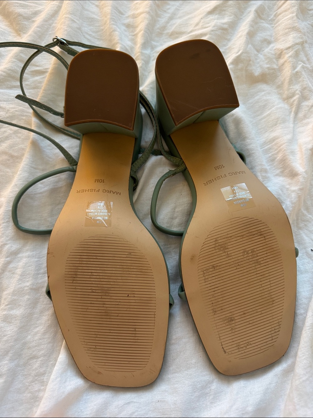 Marc Fisher Sage Green Strappy Sandals - Picture 4 of 4